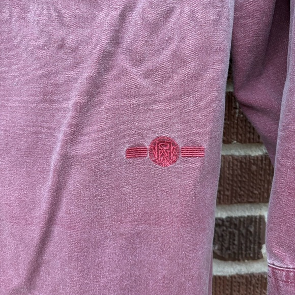 Vtg Wrangler Rugged Wear Pink Button Up Long Sleeve Shirt Size L (16-16 1/2) - Picture 4 of 10